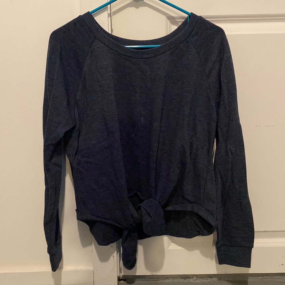 New with tags- Ocean Drive navy tie sweater- Womens small